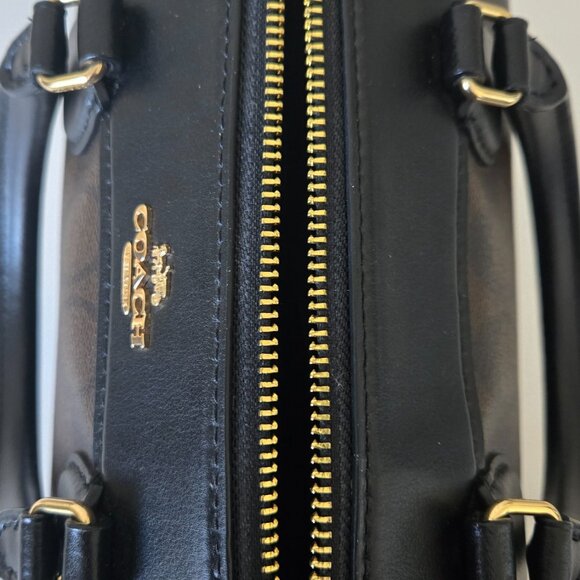 Coach Mini Bennett Satchel In Signature Canvas - Picture 8 of 11